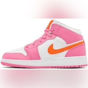 Pinksicle mid jordans/ Safety Orange